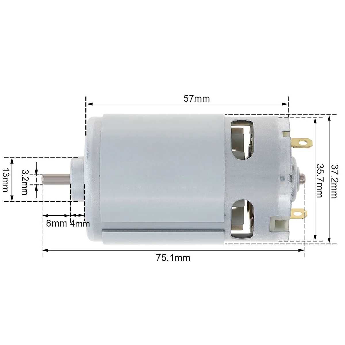 Двигатель для шуруповерта минипилы RS550 двигун 10.8v 12v 18v 21v