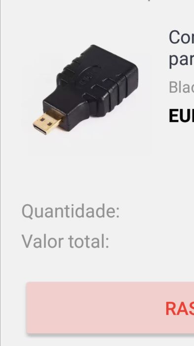 Conector de adaptador conversor para HDTV TV Box micro HDMI 0.5m