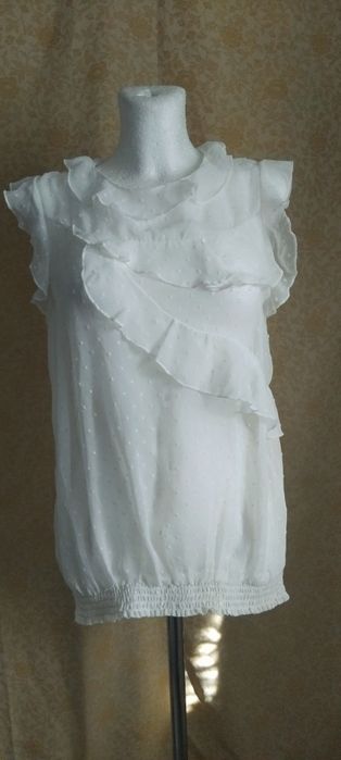 Bluzka biała, prześwitująca rozm. M-L