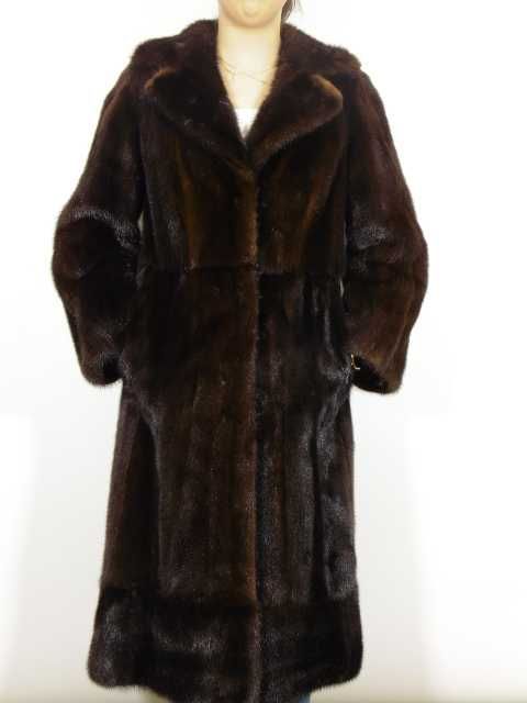 Futro z norek norki eleganckie naturalne roz. L