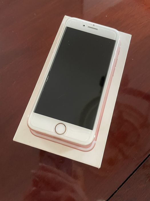 Iphone 7, 128 GB, róż, szyba ochronna