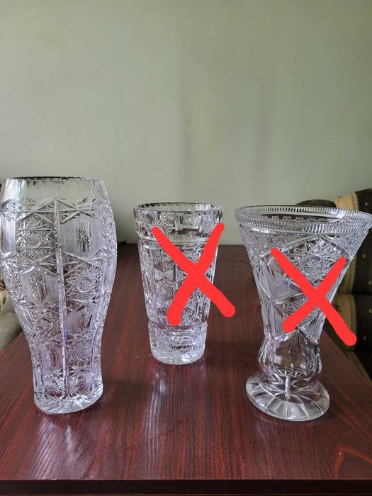 Wazon kryształowy PRL