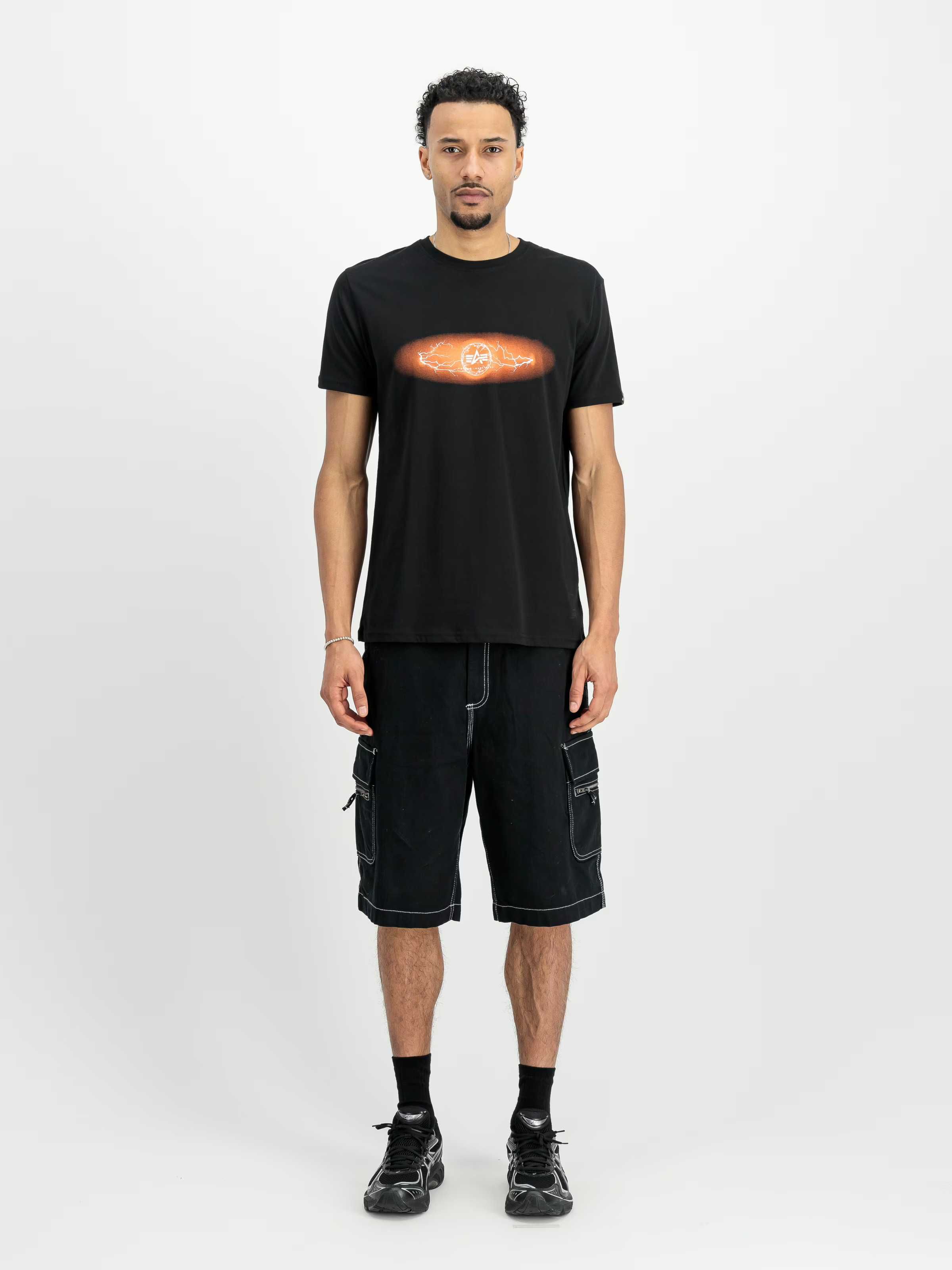 Alpha Industries T-shirt Lighting (156562) black/orange