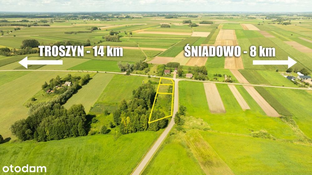 Działki budowlane Radgoszcz- Śniadowo 8 km.