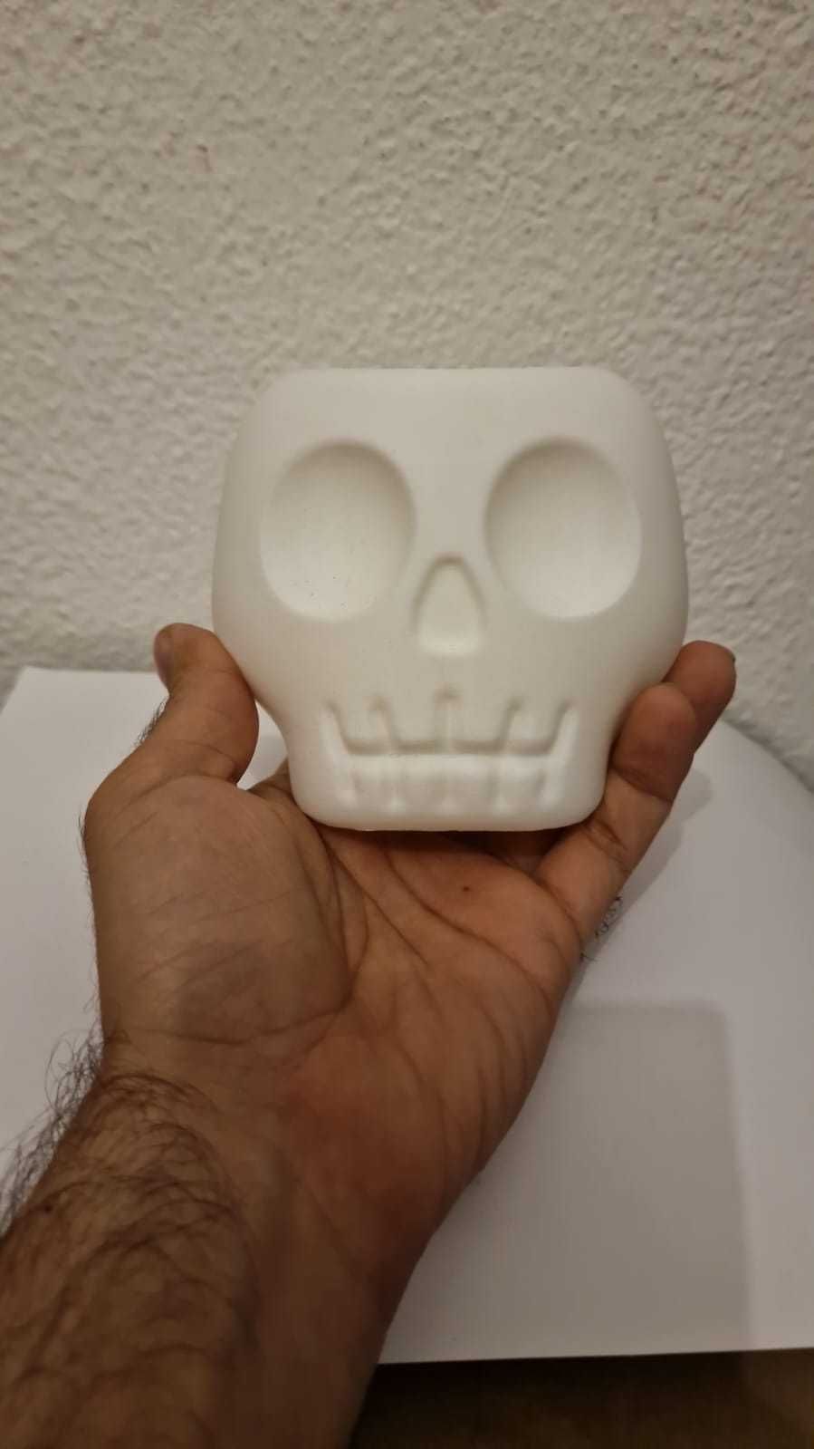 vaso caveira imprimido 3d