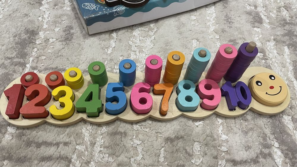 Сортер детский геометрика цифры цвета