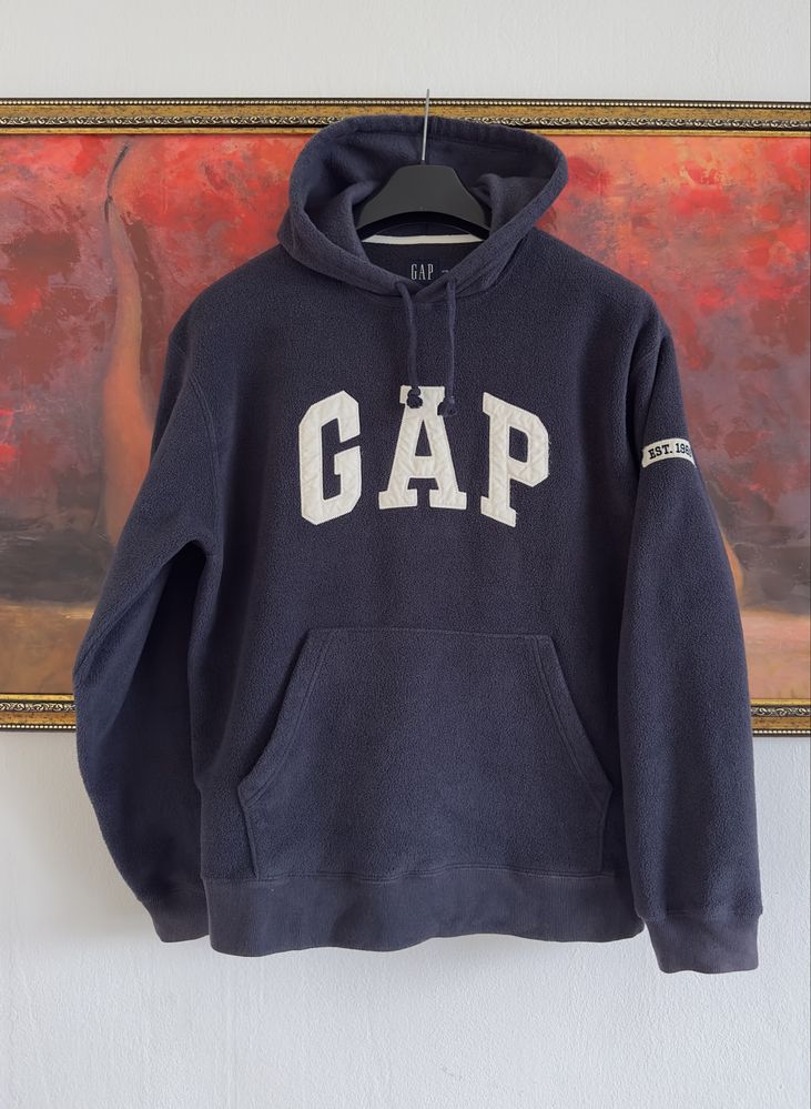 Винтажный флисовый худи Gap оригинал Размер M