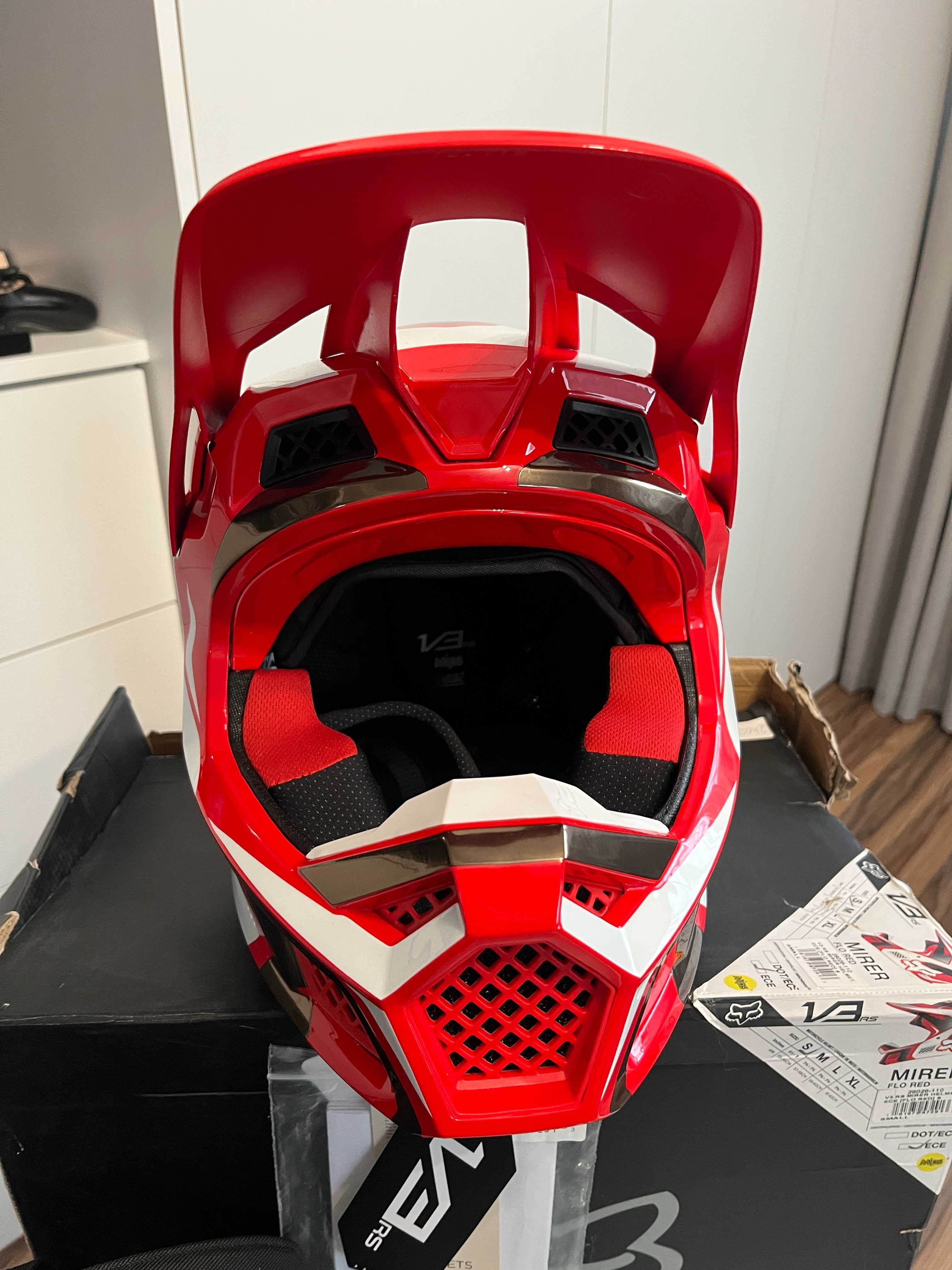 Kask FOX V3 RS Mirer Red MX (cross,quad,enduro,mtb) GWARANCJA