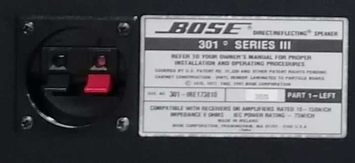 Colunas BOSE 301 Series III, Em Excelente Estado, (Como Novas)