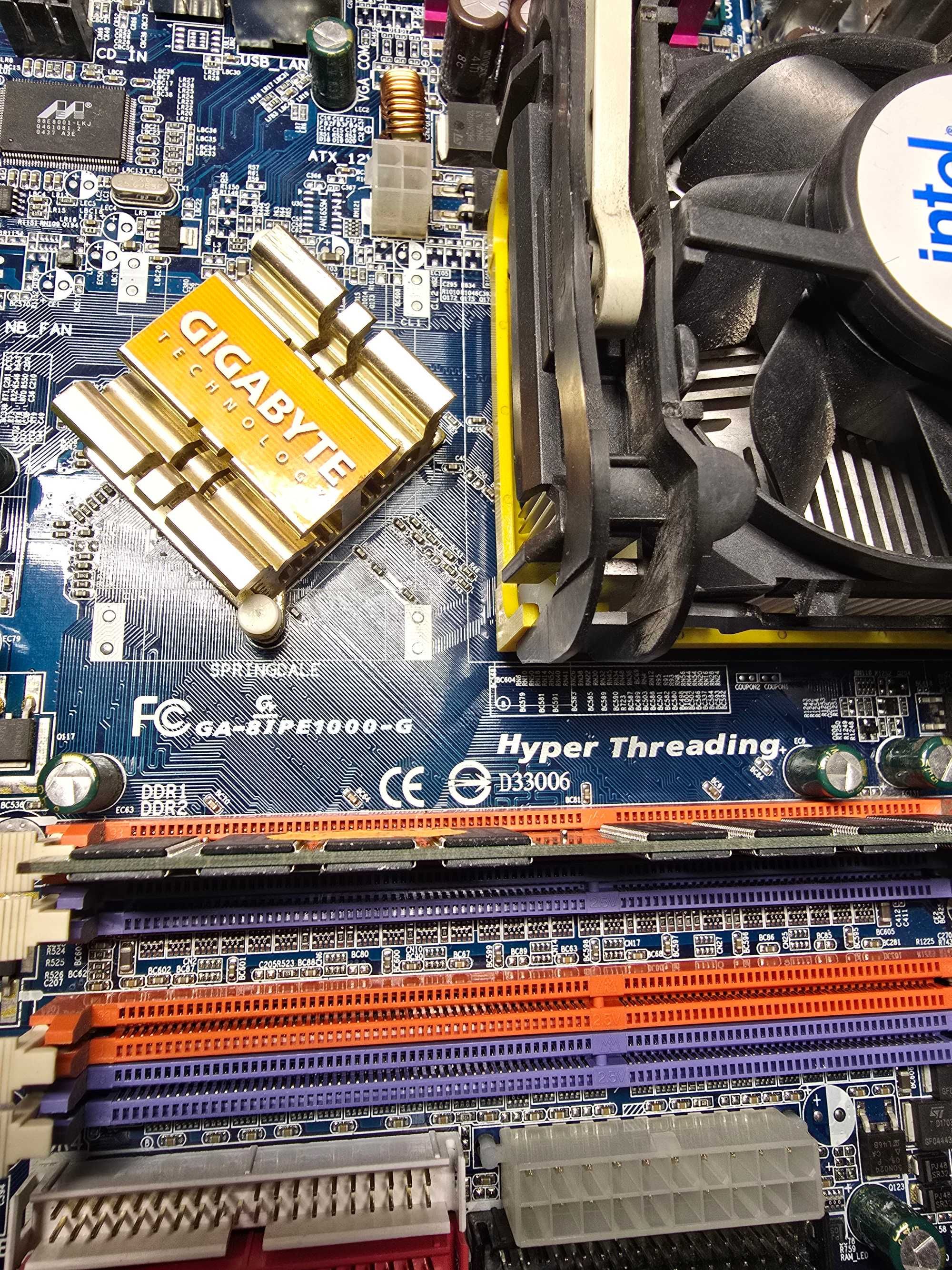 Płyta Główna GA-8IPE1000-G + Intel Celeron + RAM 1GB + Radeon 9550
