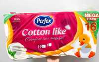 Туалетний папір целюлозний Perfex Cotton like 3-шаровий 16 рулонів