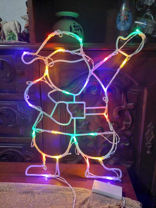 Pai Natal Luminoso Colorido Novo