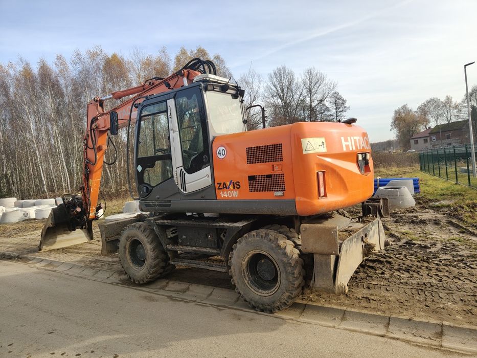 Koparka kołowa Hitachi ZX 140 rototilt chwytak podpory