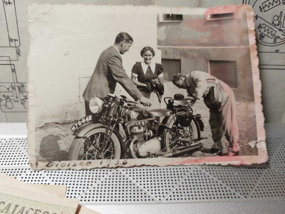 Motocykl Triumph 1938 - Stare Dokumenty zakupu, opłaty - Auto Union