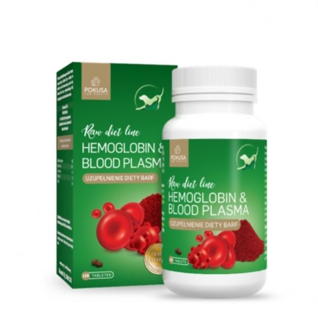 RawDietLine Hemoglobina i Osocze - tabletki 130szt dla psa
