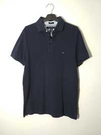 Tommy Hilfiger granatowa koszulka t-shirt polo S