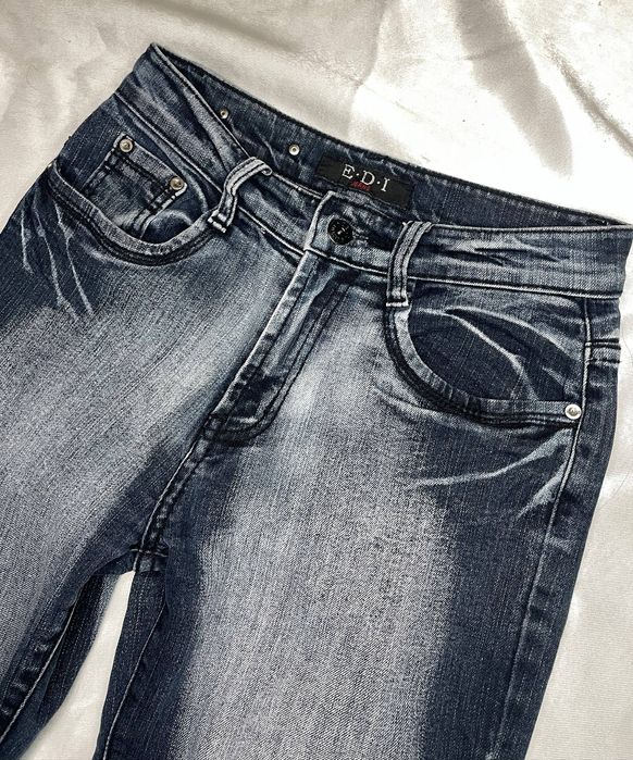 Вінтажні скіні джинси edi jeans на низькій посадці skinny jeans