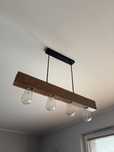 TK Lighting Artwood – Lampa wisząca drewniana 4xE27 + żarówki