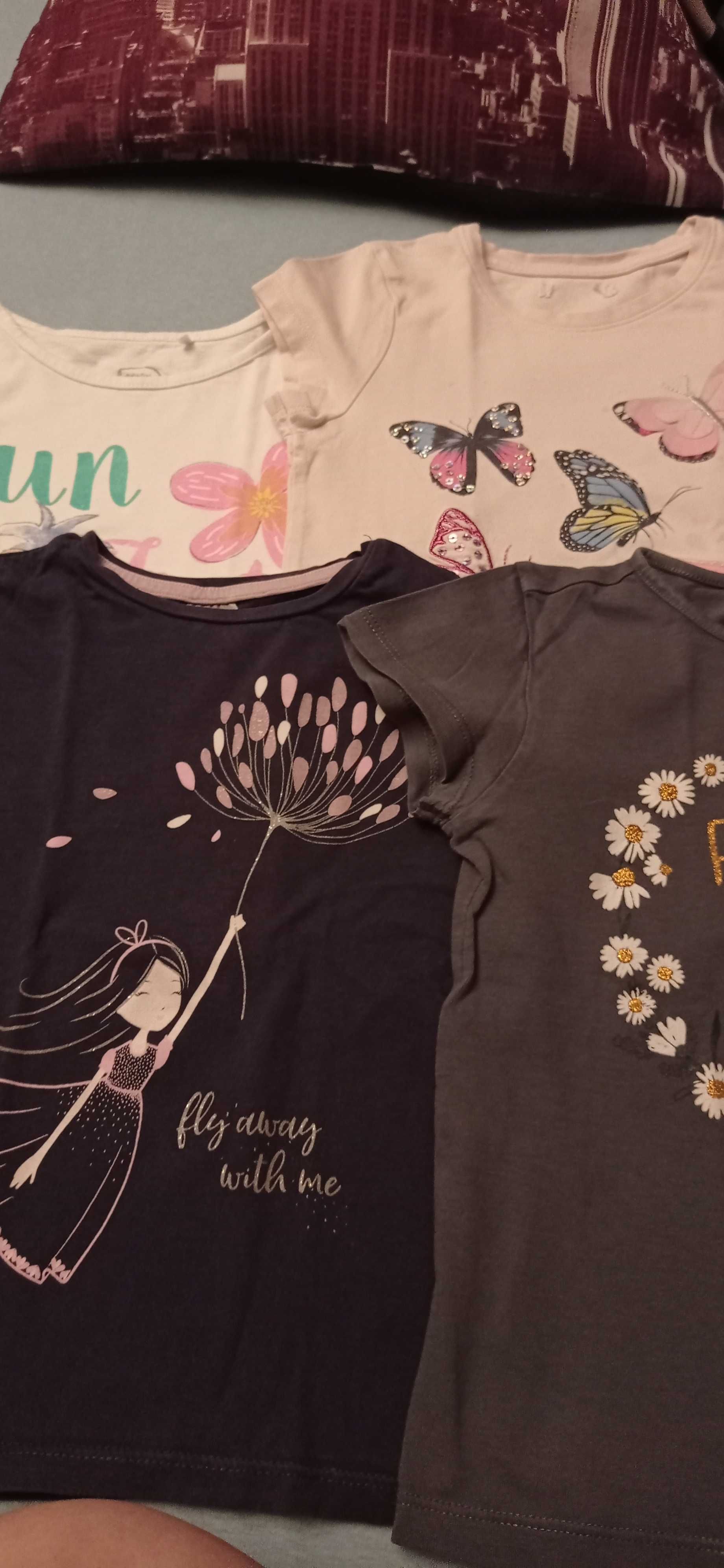 Bluzeczki  dla dziewczynki rozmiar 116, bluza, sukienki, plecak