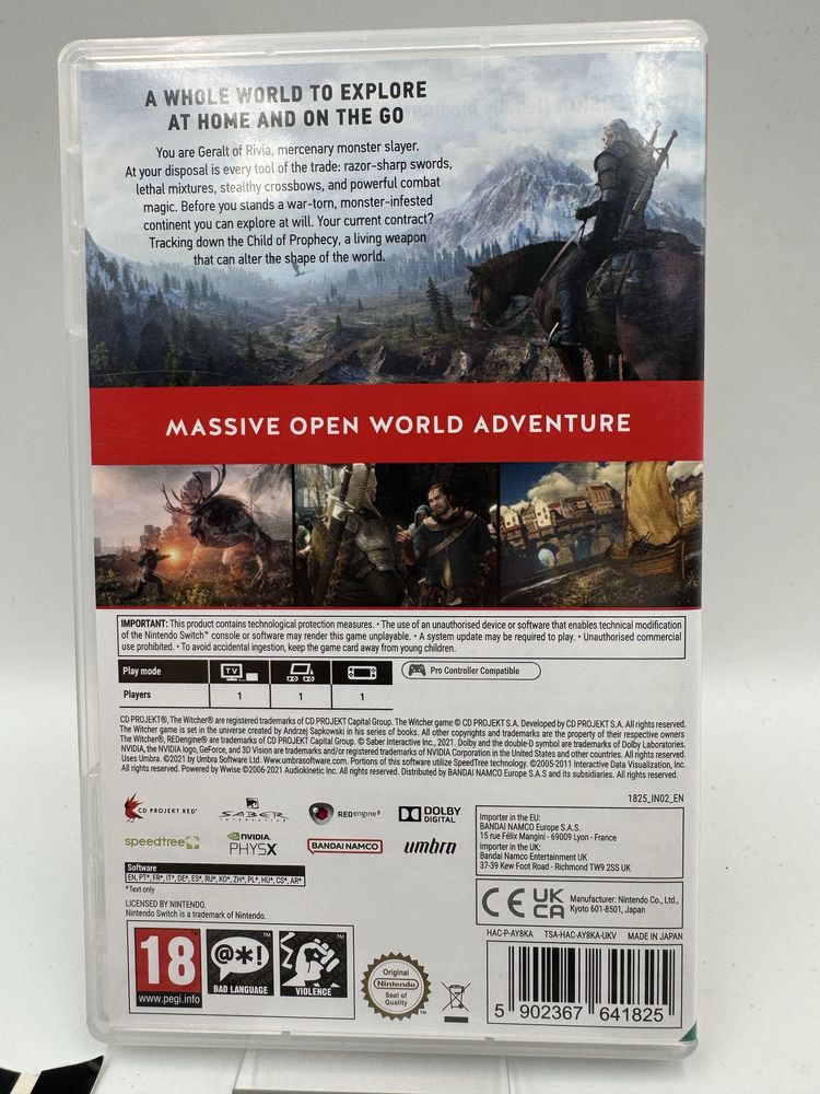 Wiedzmin 3 Dziki Gon Witcher Switch Gwarancja