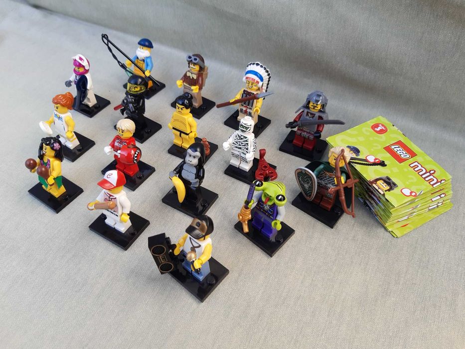 Lego 16 Minifiguras Series 3 Colecção Completa com Folhetos Originais