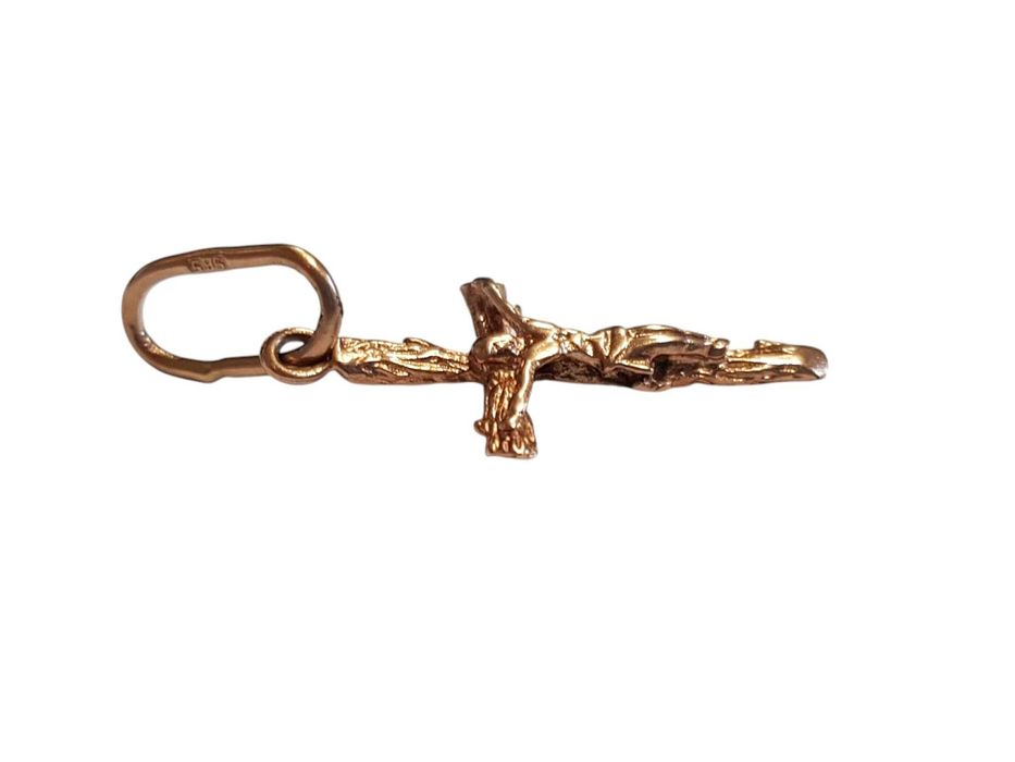 Złoty wisiorek zawieszka krzyż 585P 0,91G