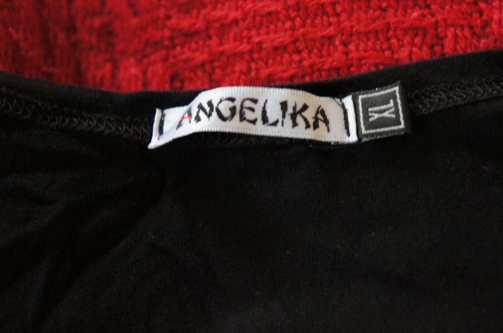 Biało czarna bluzka paski narzutka 2w1 Angelika Turczyński Łódź 42 XL