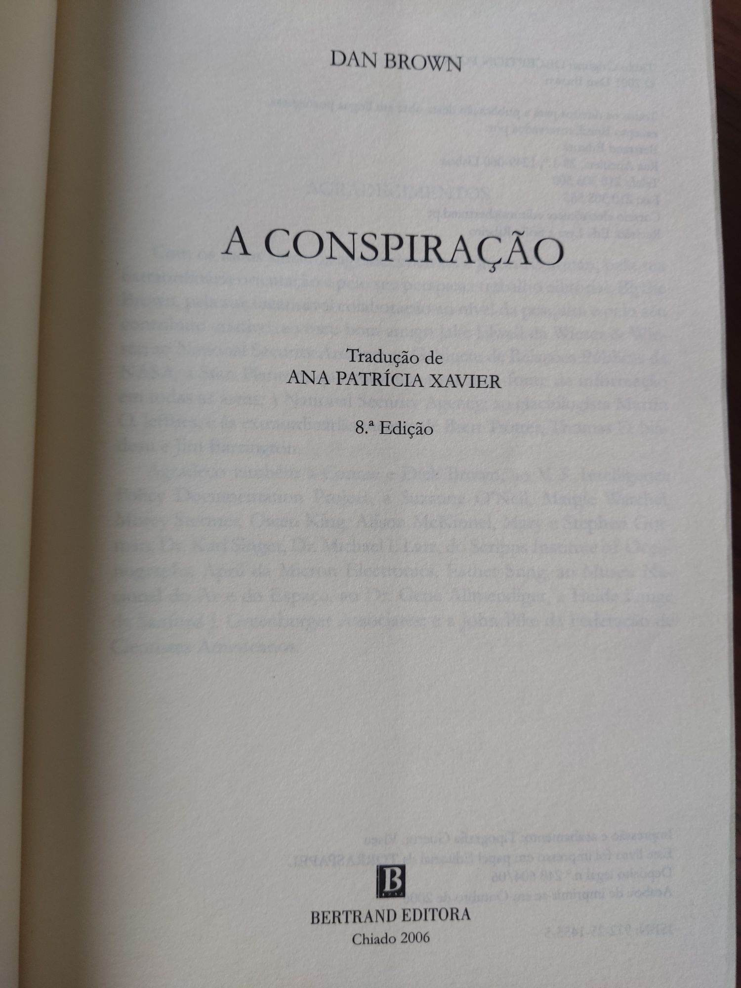 Livro Dan Brown Conspiração