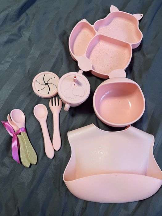 Дитячий посуд для прикорму, силіконовий посуд