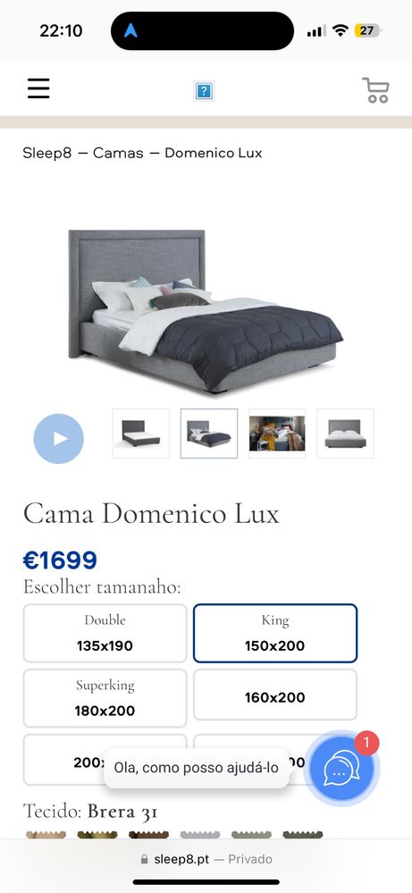 Cama King Domenico Lux Sleep 8