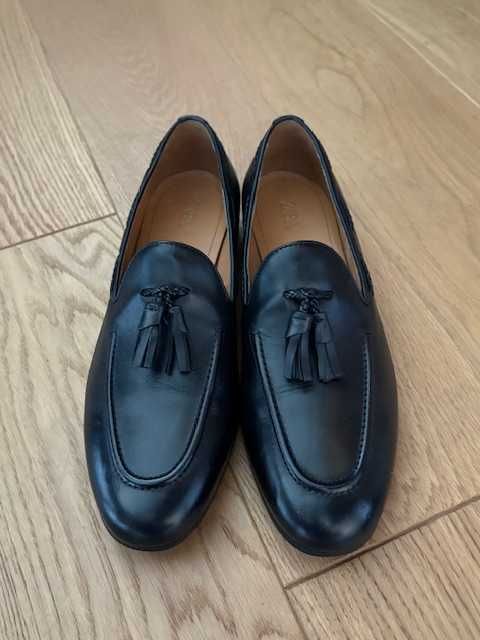 ZARA męskie buty skórzane mokasyny slippersy 43