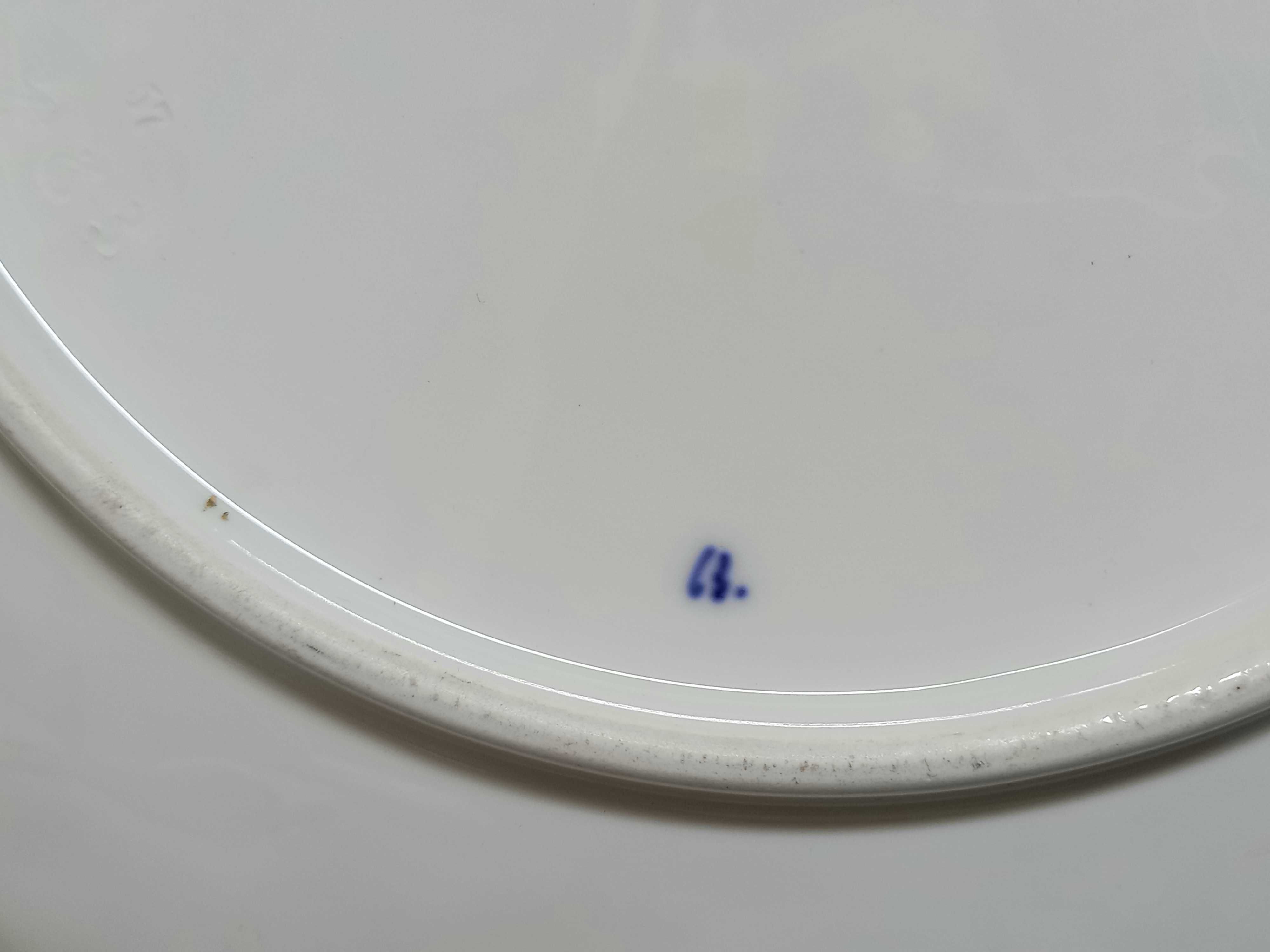 Złocona patera w owoce, Miśnia, Meissen, 29,5cm