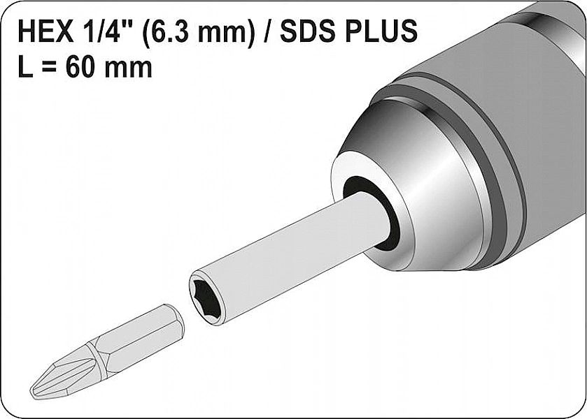 Adapter Sds Plus Hex Do Bitów 1/4 Yt-04690 Yato #