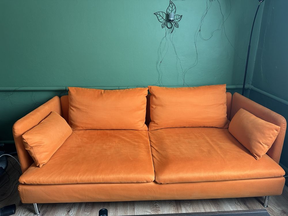 Sofa pomarańczowa SÖDERHAMN 3-osobowa