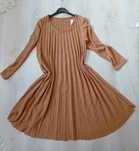 #New collection sukienka plisowana musztardowa L,XL