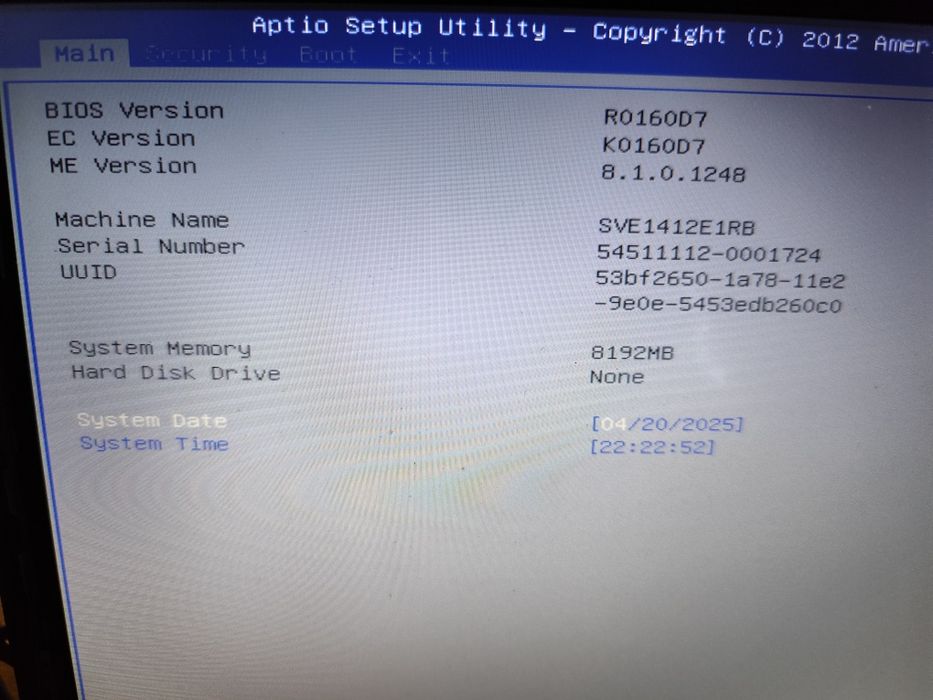 Laptop Sony Vaio