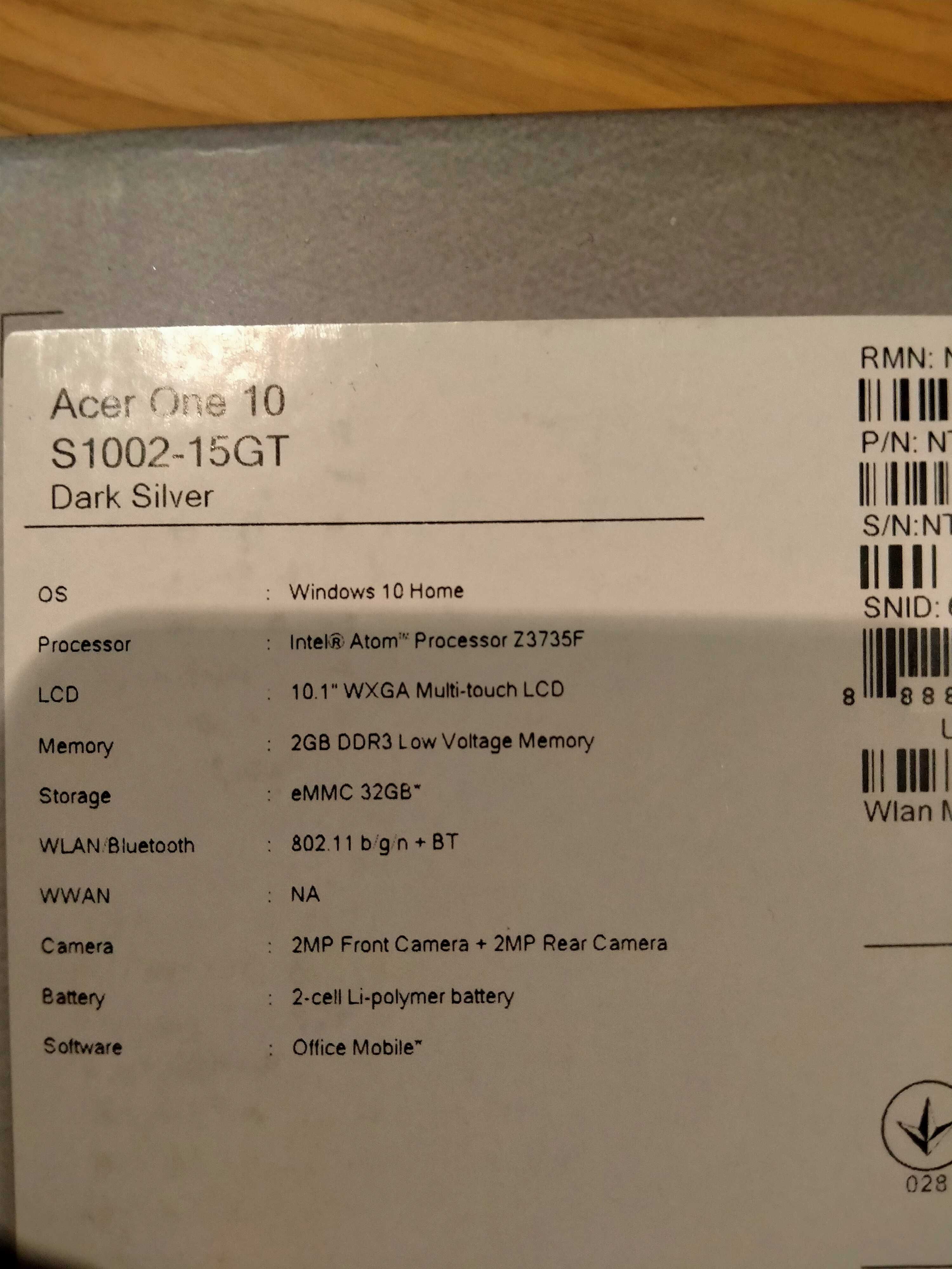 Acer one 10 планшет / нетбук / ноутбук