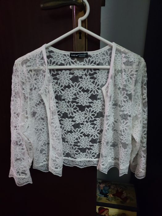 Bolero renda branco