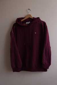 Bluza Adidas kaptur hoodie kangurka zamsz oversize