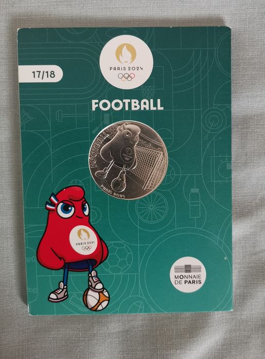 Moeda Futebol em coincard - Jogos Olímpicos 2024