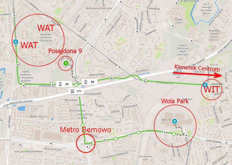 Duży 11 m2, bardzo duża szafa, ul. Powstańców / Wrocławska, przy WAT