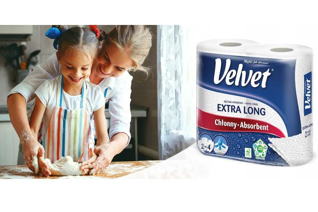 Ręcznik papierowy Velvet Extra Long 10 opak a'2 (22m) 2-war *celuloza