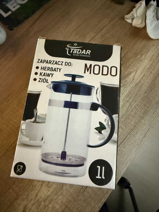 Zaparzacz tłokowy MODO firmy TADAR o pojemności 1 litra (nowy)