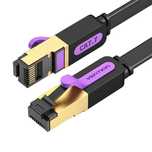 Kabel Sieciowy Vention Cat7 Płaski 10Gbps Ethernet 1,5M Czarny