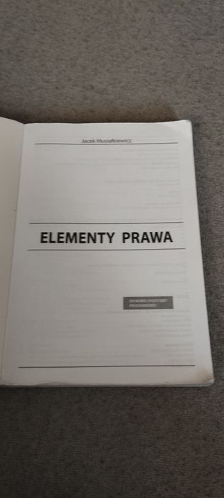 Książka elementy prawa