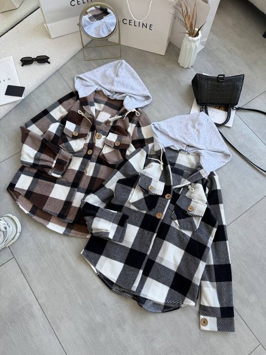 Сорочка в клітинку з капюшоном, ‼️роздріб та ОПТ‼️