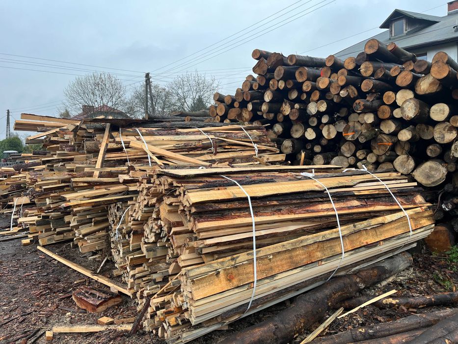 Drewno wałki 2,5m DĄB BUK OLCHA BRZOZA drewno kominkowe kłody stosowe