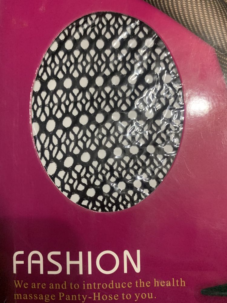Rajstopy czarne kabaretki wzór oczka Fashion roz. Uniw.