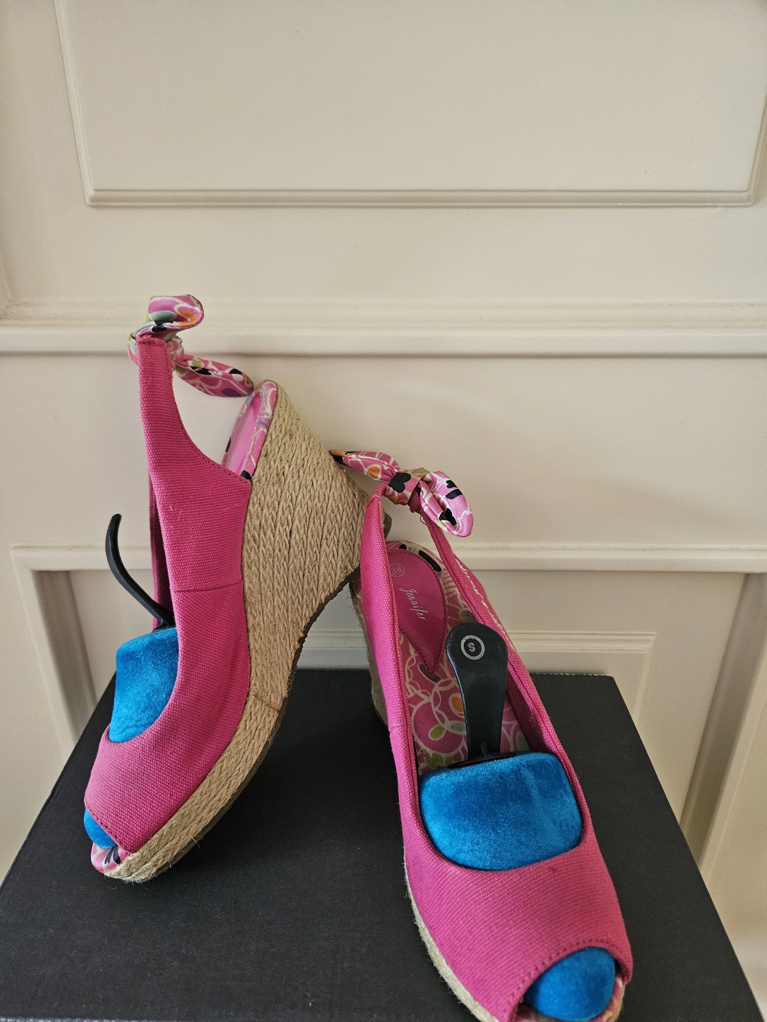 Letnie buty/espadryle na koturnie r 38