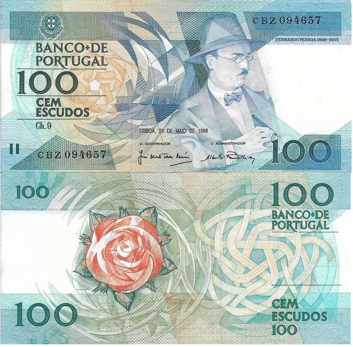 Portugal - - - 100$00 - Fernando Pessoa - - - - - Notas